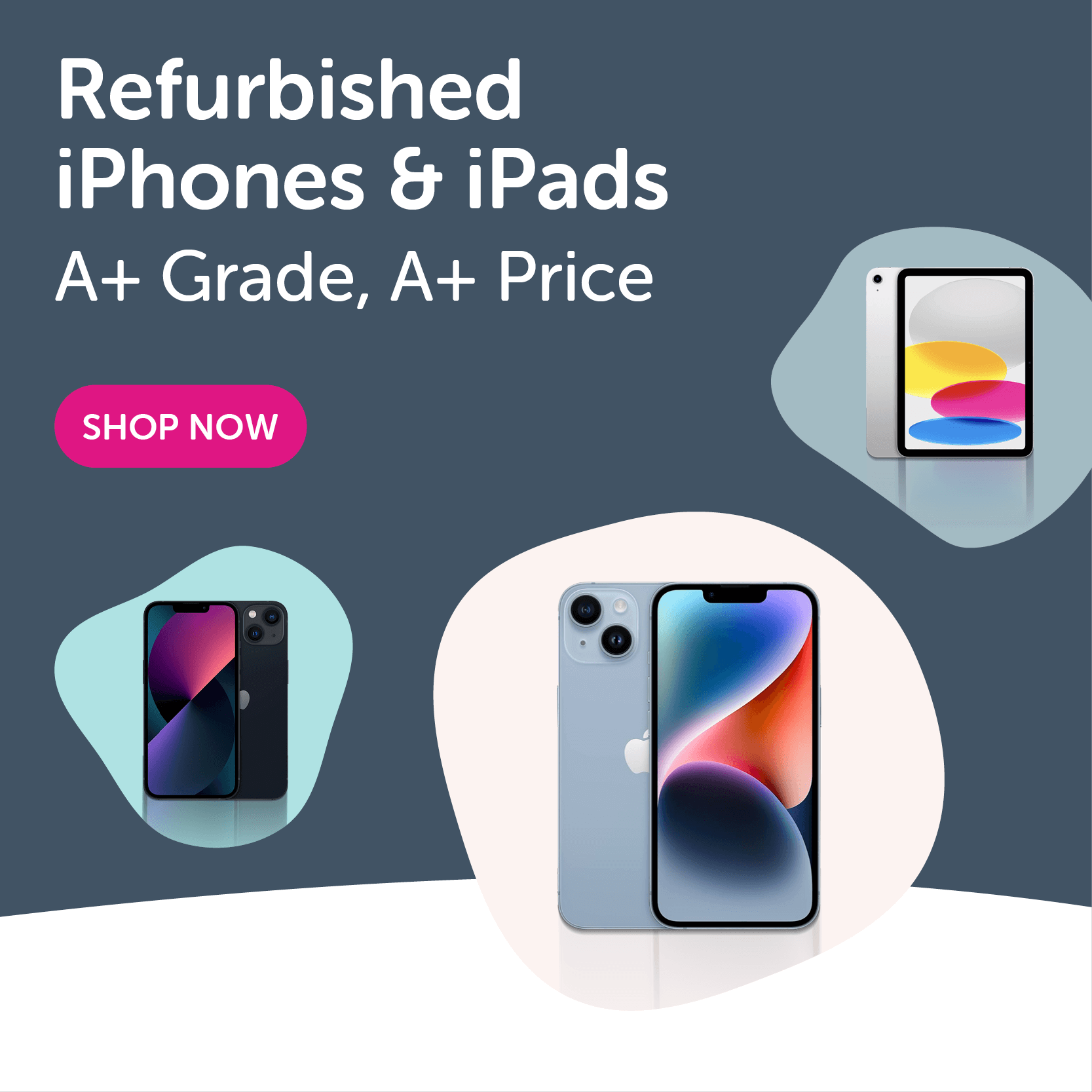 selection of refurbished iPhones and iPads