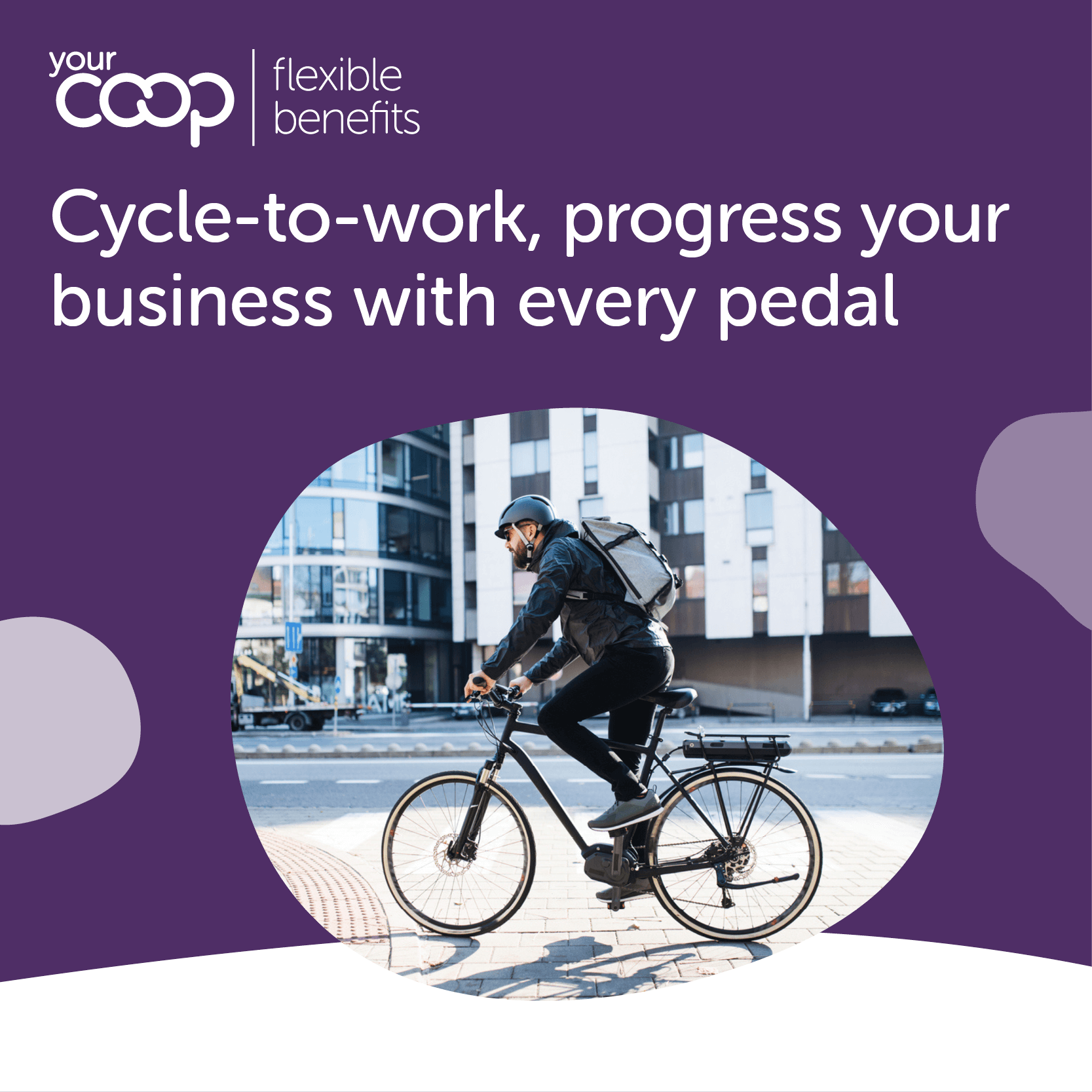 man riding his bike to work