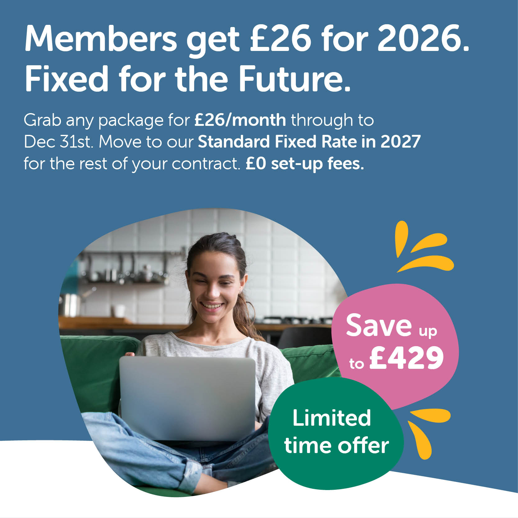 Woman using her laptop