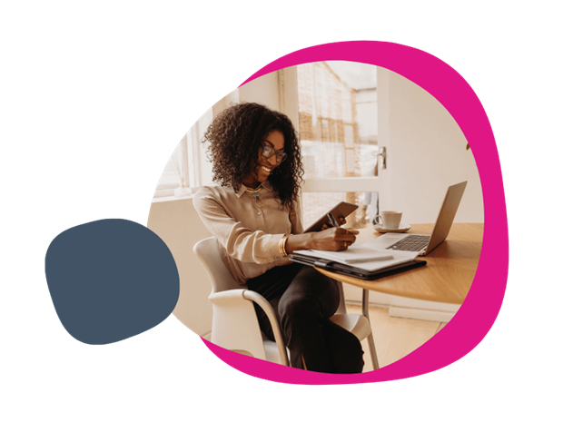 Woman working from home 