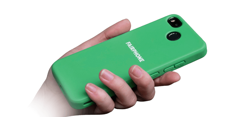 Fairphone 3 with a protective case
