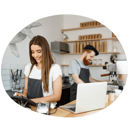 small business owners working