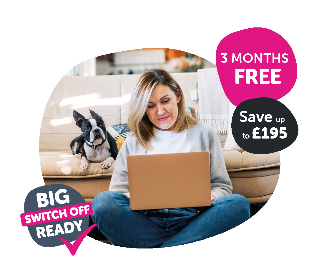 man using his laptop at home