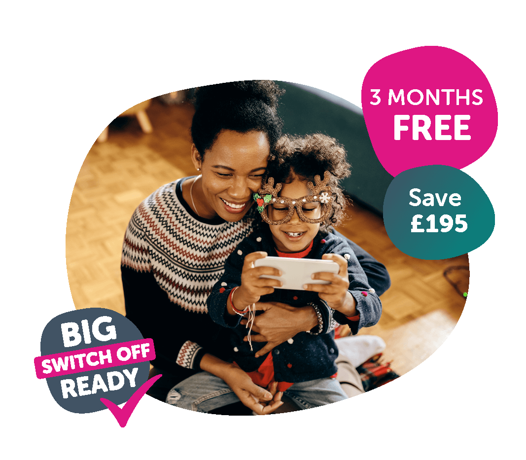 mother and daughter using their mobile