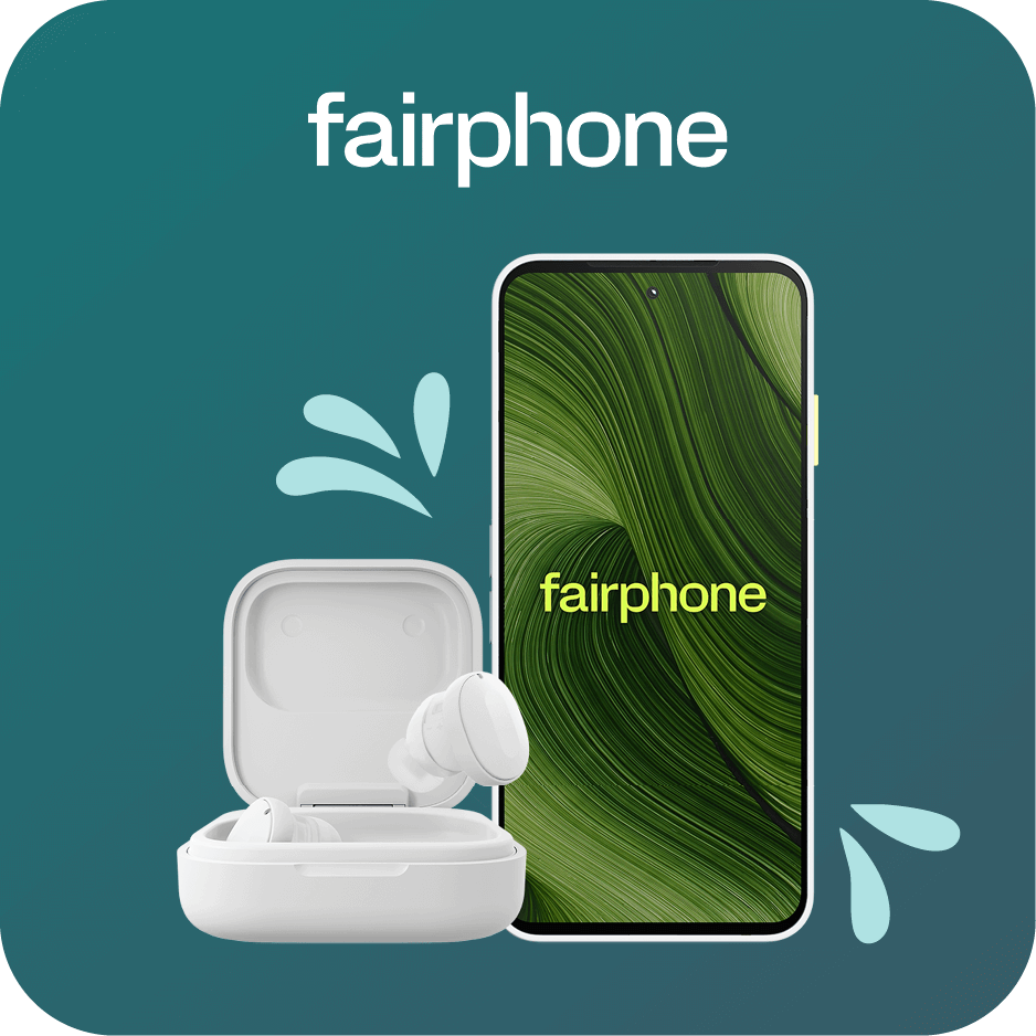Fairphone Gen.6 with Fairbuds in white