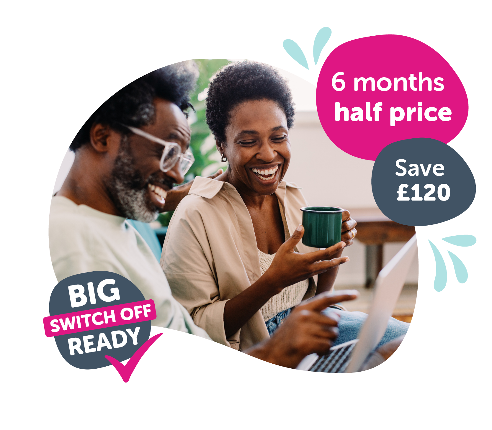 woman with her dog using a computer