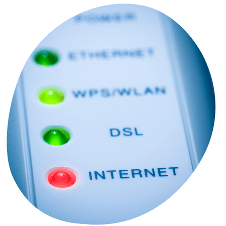 red light on router