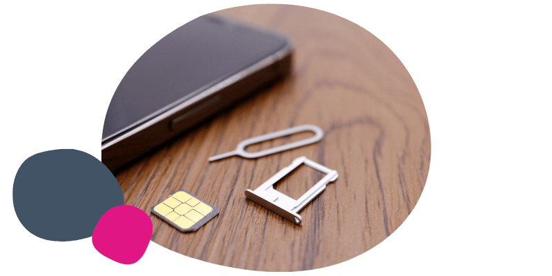 sim tray taken out of phone to inspect SIM