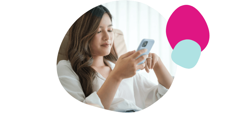 woman updating her device software