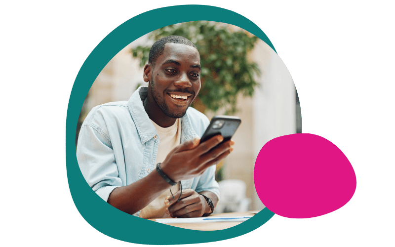 man using his mobile