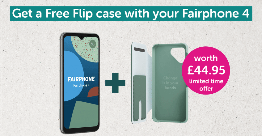 Fairphone 4 offer to redeem a free case 