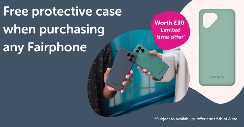 Fairphone 4 offer to redeem a free case 