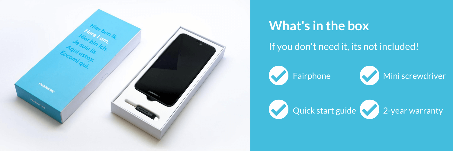 Fairphone and what's included in the box