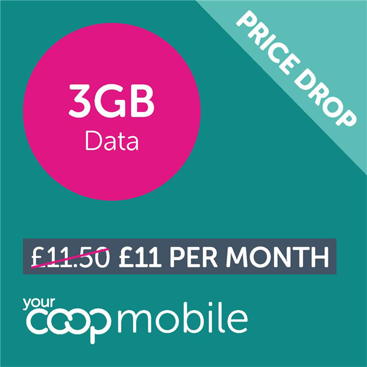 Your Mobile 3GB - with unlimited calls and texts