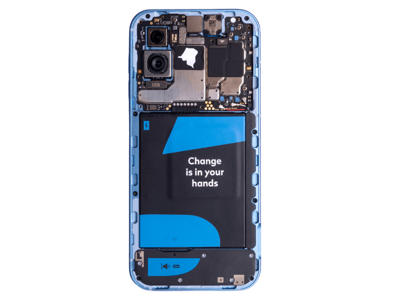 Fairphone 5 with no back cover