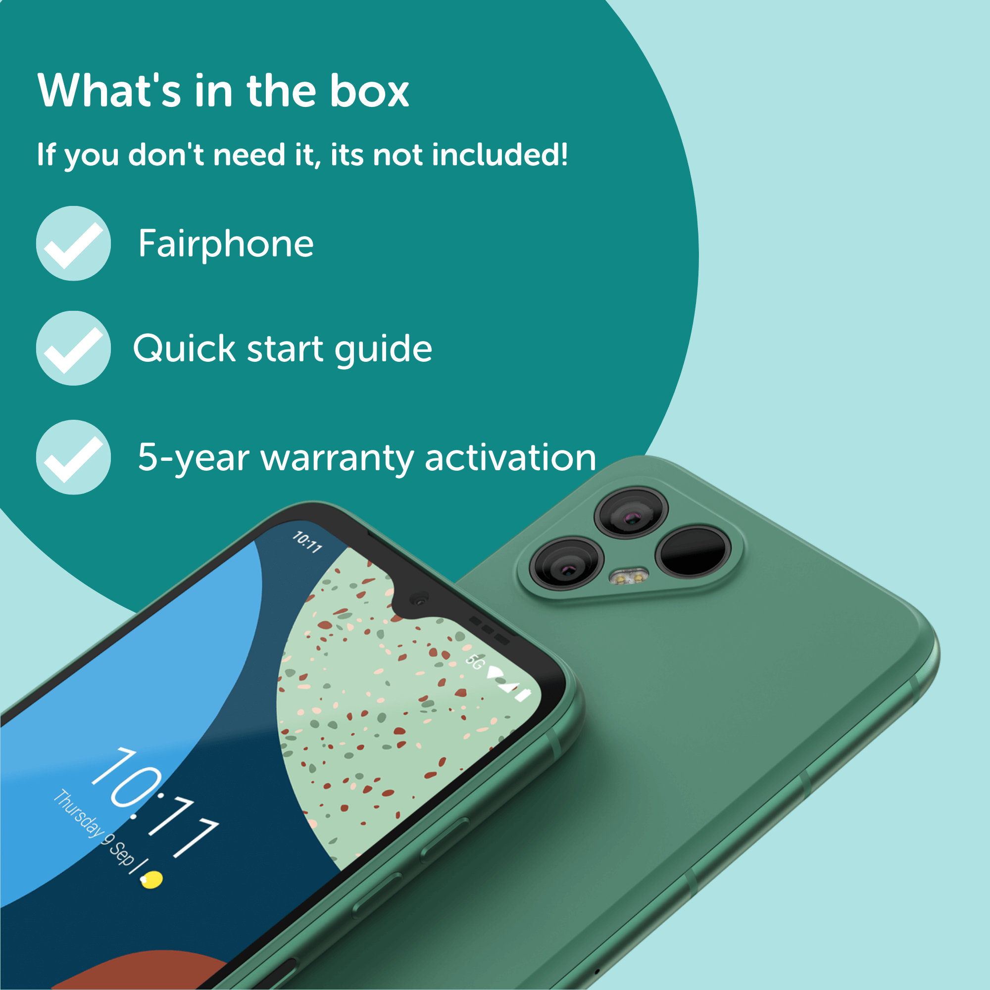 Fairphone 4 what's included in the box